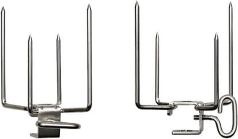 Napoleon Rotisserie Fork Set Commercial Grade Square and Hex Split Rods Four Prongs Set of 2 Dishwasher Safe - Image 2