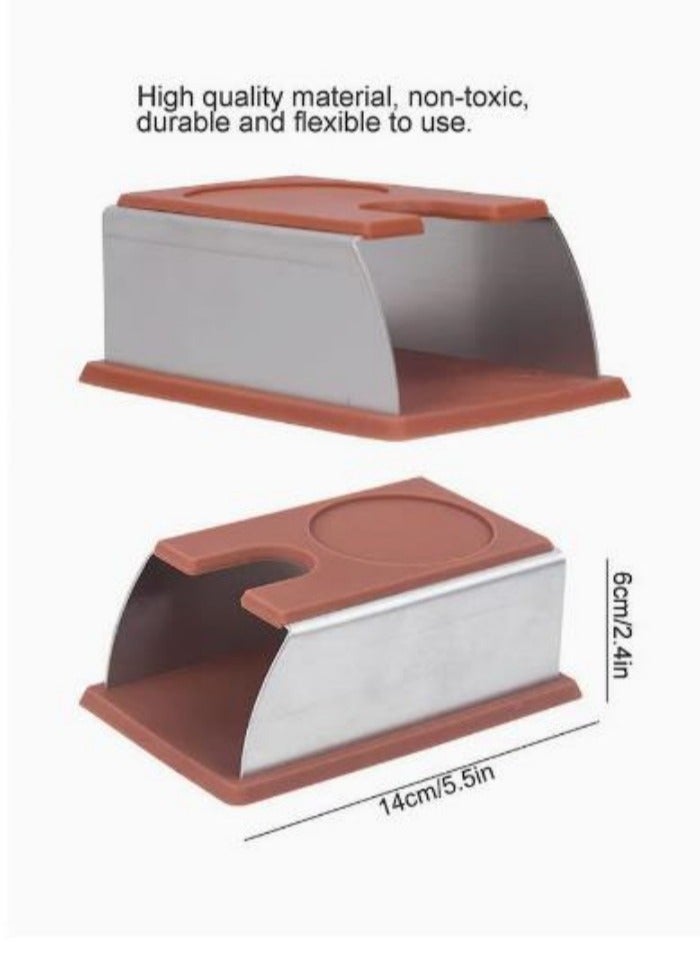 Loquat Coffee Tamper Base Portafilter Holder Stainless Steel Anti-rust Detachable Coffee Powder Maker Rack Dishwasher Safe Silicone Kitchen Mat for Home Coffee Shop and Restaurant - Image 2