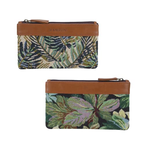 Hamelin Multi-Purpose Pouch | Stylish Vegan Leather Purse for Travel | Pencil, Makeup & Travel Pouch |Small Purse| Travel Organizer | Set of 2 for Women & Girls (Patio)| Ideal Gift for Woman - Image 1