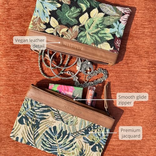 Hamelin Multi-Purpose Pouch | Stylish Vegan Leather Purse for Travel | Pencil, Makeup & Travel Pouch |Small Purse| Travel Organizer | Set of 2 for Women & Girls (Patio)| Ideal Gift for Woman - Image 5