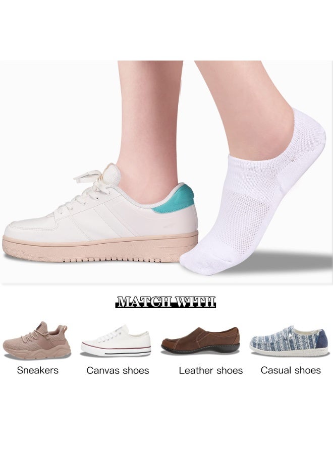 جوارب نسائية قطنية قصيرة غير قابلة للانزلاق، جوارب كاجوال غير مرئية، جوارب مسطحة غير مرئية (6 أزواج) - Image 2