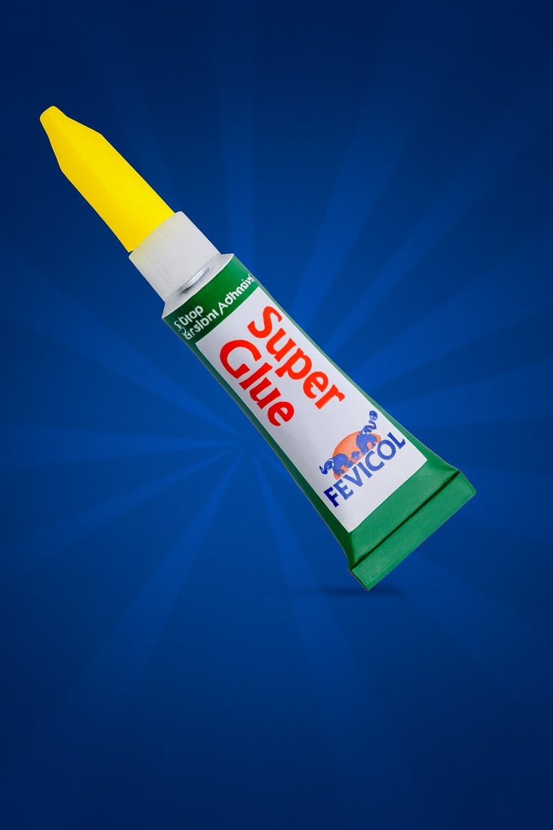 Fevicol غراء سوبر لاصق 3 جرام، لاصق قوي للربط الفوري مع موزع دقيق، غراء سريع الجفاف متعدد الاستخدامات - Image 2