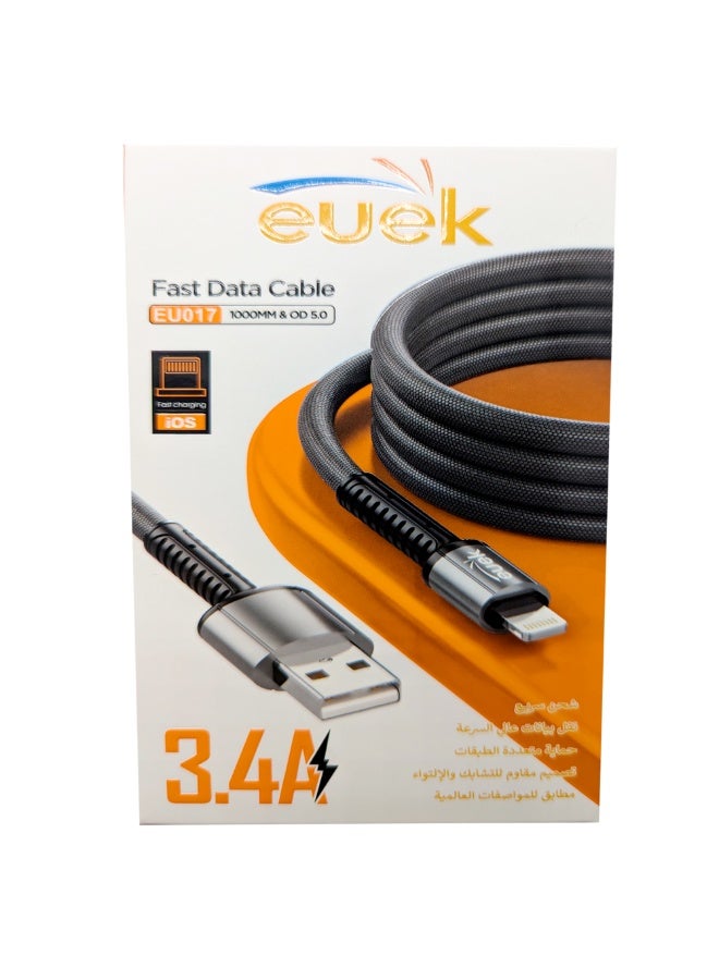 Durable iPhone Data Cable – Fast USB Charging & High-Speed Sync, Nylon Braided Cord - Image 2