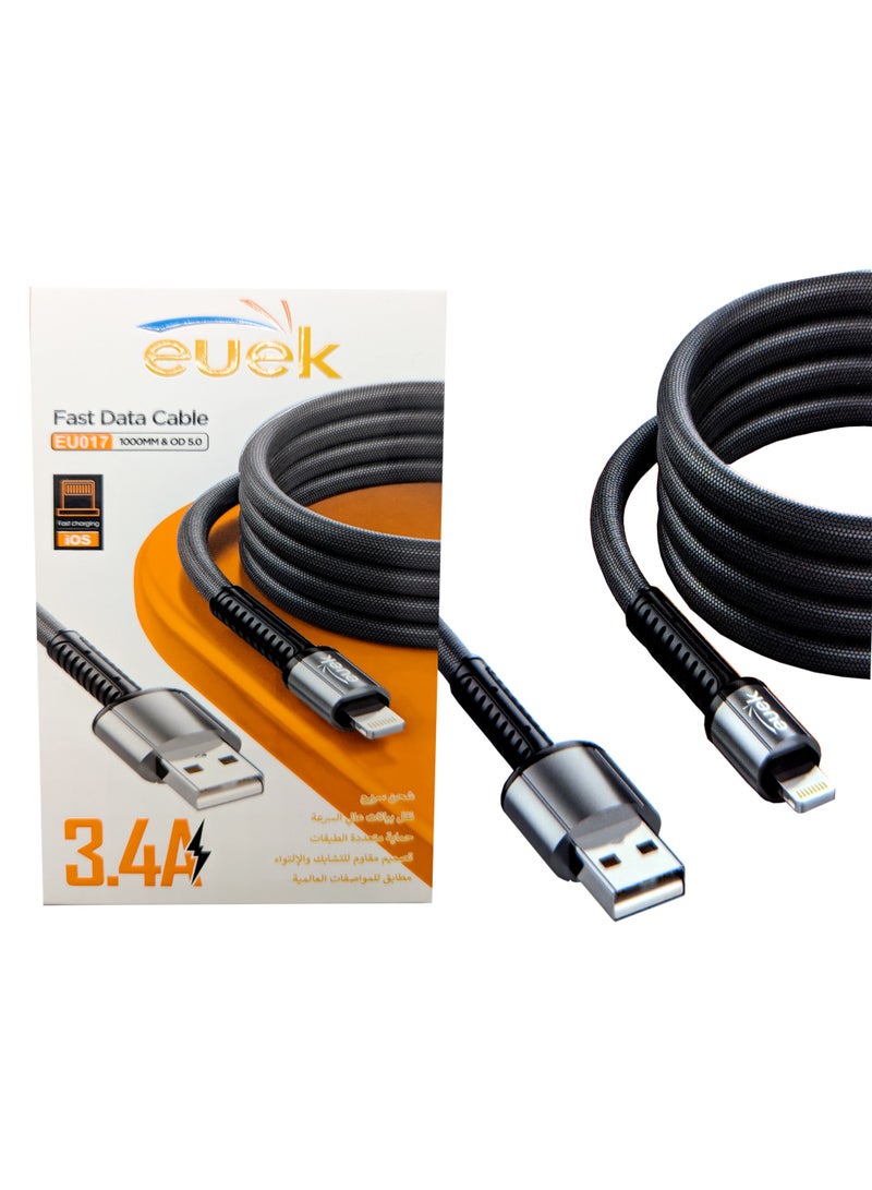 Durable iPhone Data Cable – Fast USB Charging & High-Speed Sync, Nylon Braided Cord - Image 4