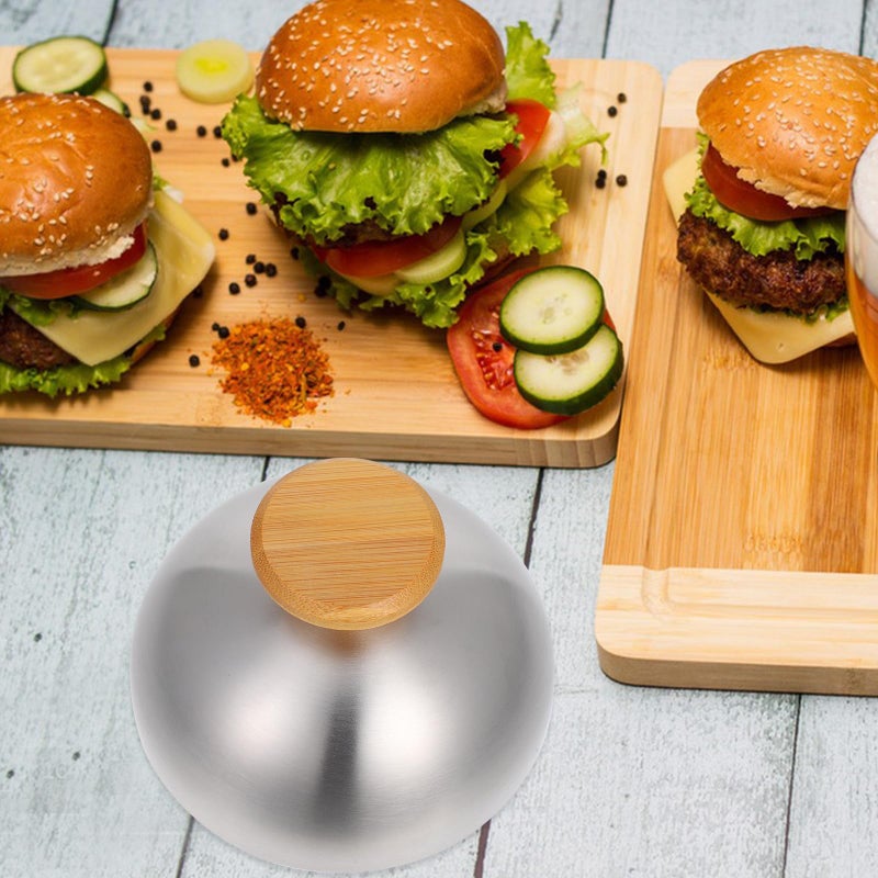 Stainless Steel Food Dome Cover For Melting Cheese And Oil Proof Cooking - Image 5