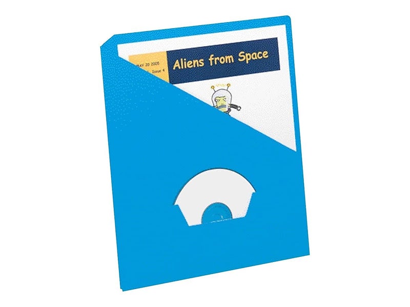 Pendaflex PFX32902 Essentials Slash Pocket Project Folders, 3 Holes, Letter, Blue (Pack of 25) - Image 2