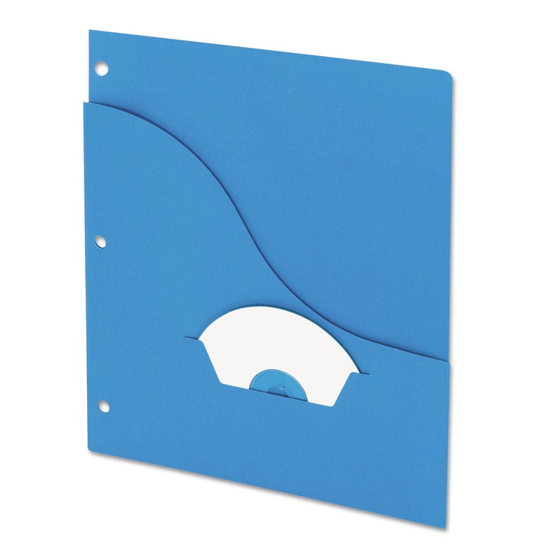 Pendaflex PFX32902 Essentials Slash Pocket Project Folders, 3 Holes, Letter, Blue (Pack of 25) - Image 3