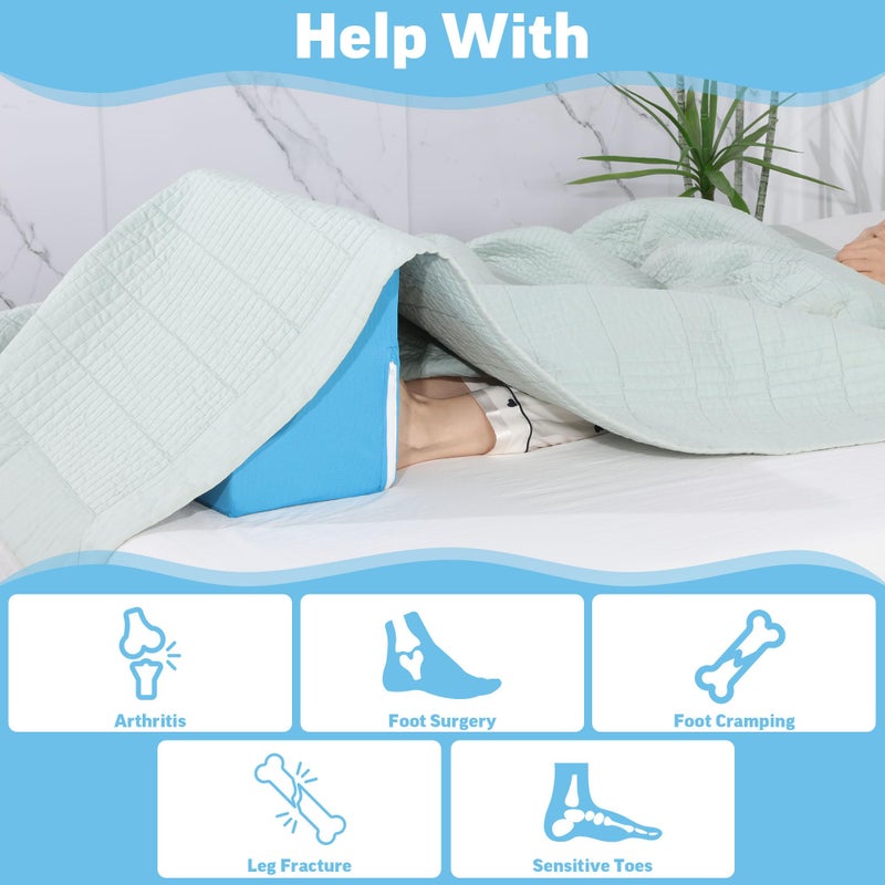 ROYALAY Blanket Lifters for Foot of Bed, Foot Tent Blanket Support Holder for Surgery Recovery, Foot Block Pillow Cradle Tent Sleep Support Supplies for Foot, Ankle, Leg, Knee, Toes Pain(S) - Image 3