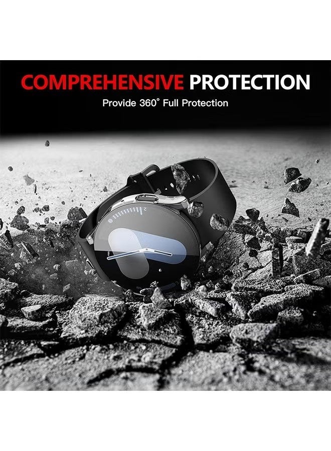 2PCS Screen Protector Case 44mm for Samsung Galaxy Watch 7, 2 in 1 Samsung Galaxy Watch 7 Case with Tempered Glass Hard PC Shockproof Cover，Full Coverage Soft TPU Case Protective Screen Cover - Image 4