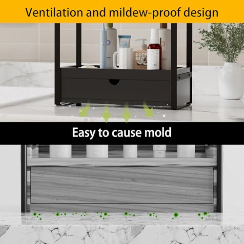Boulphia 2-Tier Bathroom Organizer (Black - New) - Image 4
