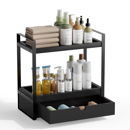 Boulphia 2-Tier Bathroom Organizer (Black - New) - Image 1