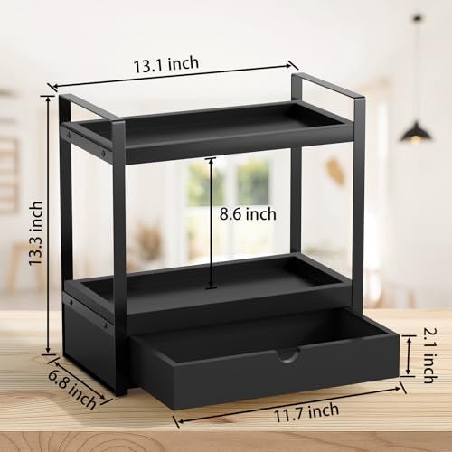 Boulphia 2-Tier Bathroom Organizer (Black - New) - Image 2