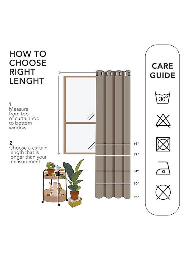 Intex Curtains House Linen Curtains 100% Blackout Thermal Insulated Fabric 1 Piece  - Image 4