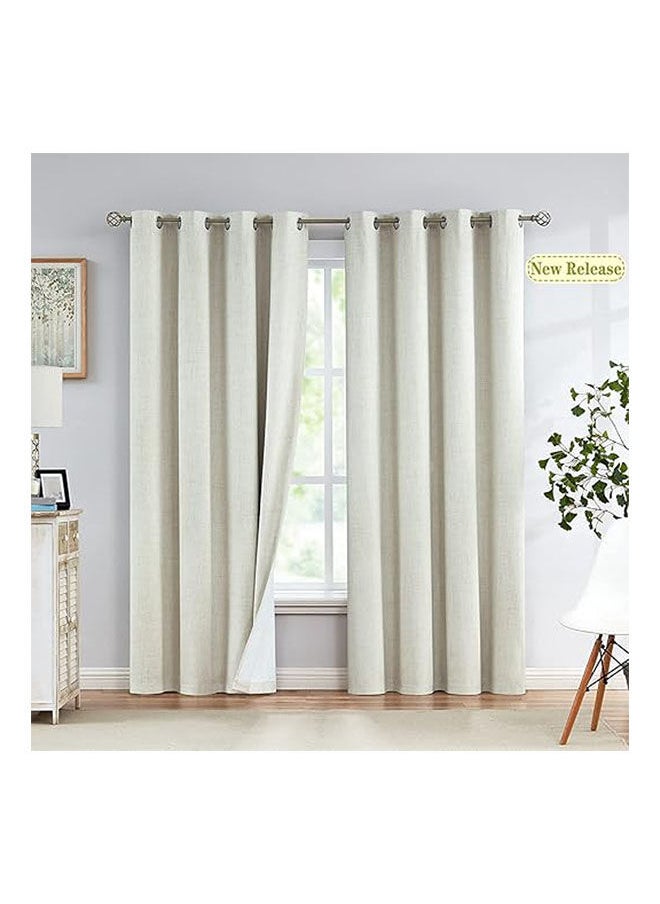 Intex Curtains House Linen Curtains 100% Blackout Thermal Insulated Fabric 1 Piece  - Image 2