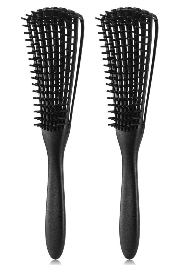 A.DASHER Detangling Brush for Afro America/African Hair Textured 3a to 4c, Knots Detangler Scalp Massage Comb Hair Detangler for Women (2 pcs, Black-Black) - Image 1