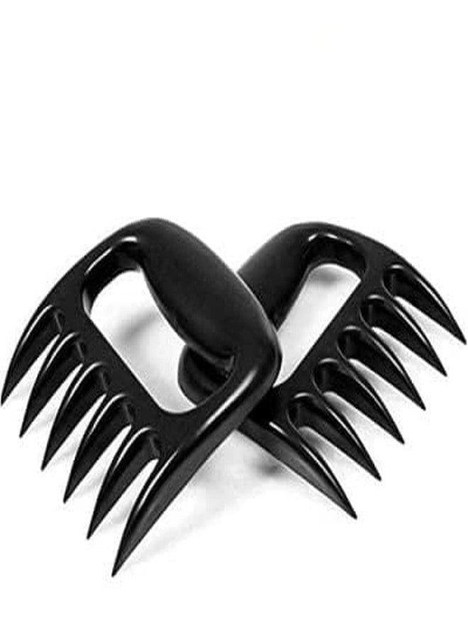 Devera Pulled Pork Shredder Claws - Strongest BBQ Meat Forks - Shredding Handling & Carving Food - / Bear Paws Cultivator Claw - Ergonomic Gardening Tools - BPA Free Barbecue Paws (Black) - Image 1