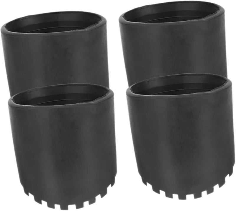 4 قطع أغطية أرجل مطاطية سوداء لثبات السلم وحماية الأرضية - Image 1