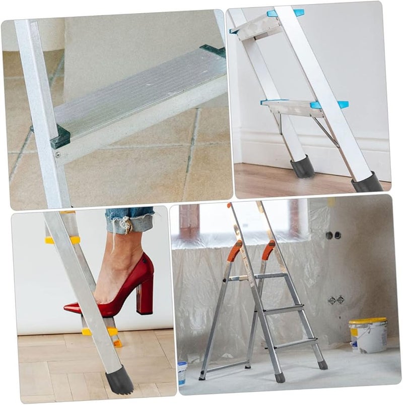 4 قطع أغطية أرجل مطاطية سوداء لثبات السلم وحماية الأرضية - Image 5