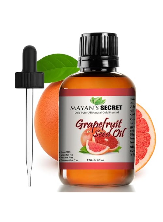 Mayan's Secret Mayans Secret 100 Pure Grapefruit Seed Oil Premium QualityUndilutedRefined Cold Pressed4 fl oz Glass Jar - Image 1