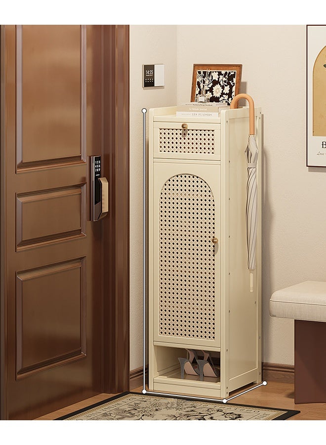 إن كي أكس رف أحذية للمدخل متعدد الطبقات لتوفير المساحة الضيقة، لون أبيض حليبي، 107.5*31*32 سم - Image 1