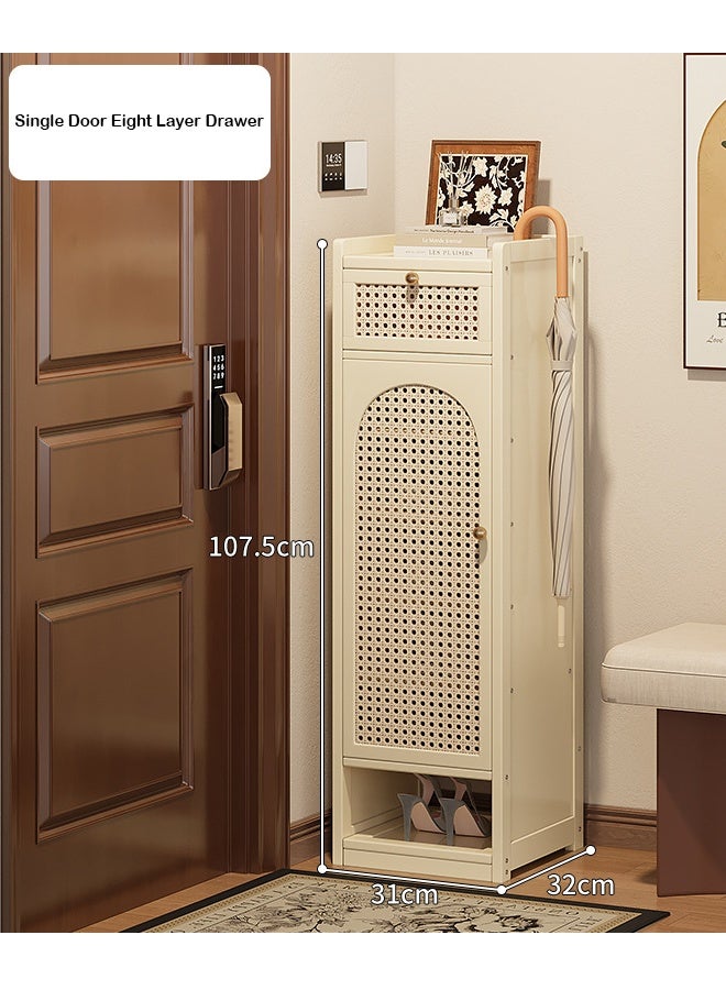 إن كي أكس رف أحذية للمدخل متعدد الطبقات لتوفير المساحة الضيقة، لون أبيض حليبي، 107.5*31*32 سم - Image 2