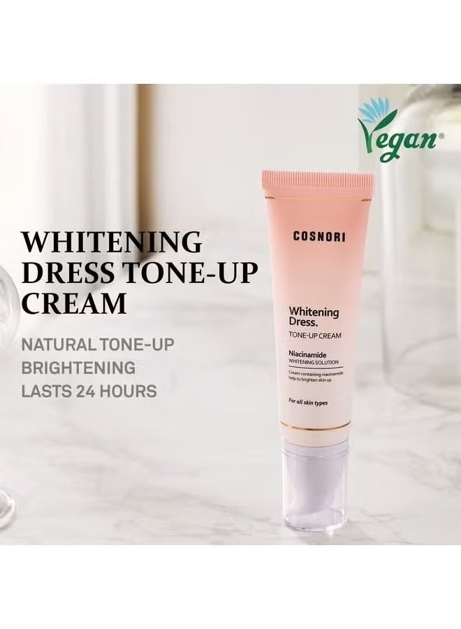 COSNORI Whitening Dress Toneup Cream Skin Radiance Face Moisturizer 24Hr Lasting Hydrating & Sebum Control Face And Body Vegan No Animal Tested Uneven Hyperpigmentation 1.69 Oz - Image 2