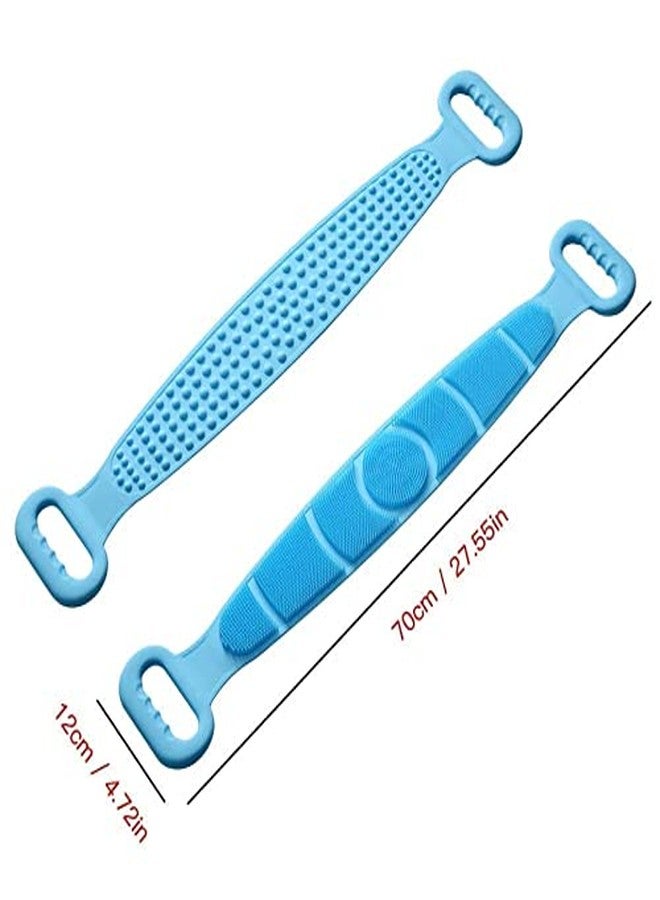 Ekdant Silicone Bathing Brush Exfoliating Back Scrubber for Shower Skin Deep Cleaning Massage Men & Women Double Sided Bath Body Scrubber Brush - Image 5