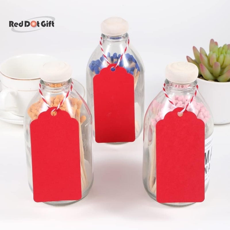 Red Dot Gift REDDOTGIFT 100Pcs Kraft Paper Gift Tags with 10m Natural Jute Twine - Multi-Color Set for Weddings, Christmas, and More - Image 5