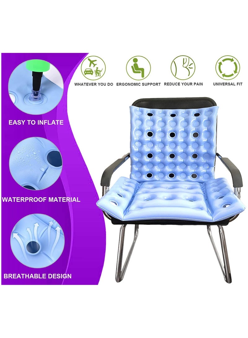 Ru syanl Inflatable Seat Cushion Anti-Decubitus Wheelchair Cushion Breathable Backrest Air Cushion Bed Sore Cushion for Pressure Sores Pain Relief Portable Travel Seat Cushion for Airplane/Car/Office  - Image 2