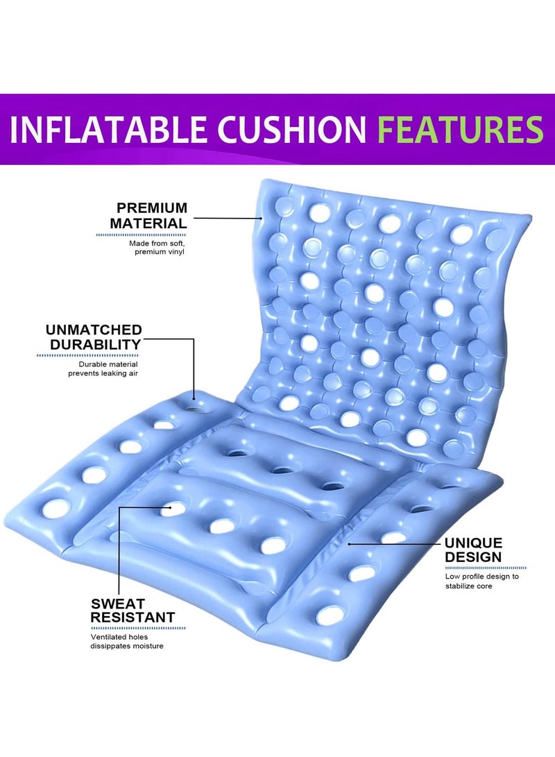 Ru syanl Inflatable Seat Cushion Anti-Decubitus Wheelchair Cushion Breathable Backrest Air Cushion Bed Sore Cushion for Pressure Sores Pain Relief Portable Travel Seat Cushion for Airplane/Car/Office  - Image 4