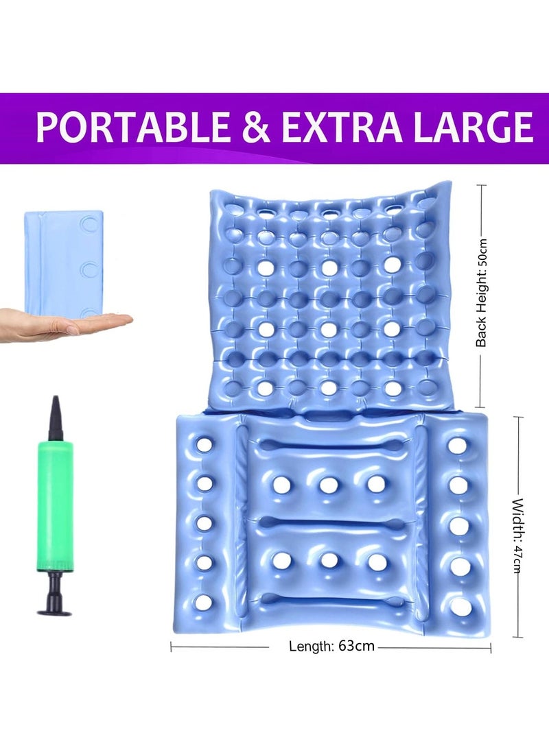 Ru syanl Inflatable Seat Cushion Anti-Decubitus Wheelchair Cushion Breathable Backrest Air Cushion Bed Sore Cushion for Pressure Sores Pain Relief Portable Travel Seat Cushion for Airplane/Car/Office  - Image 5