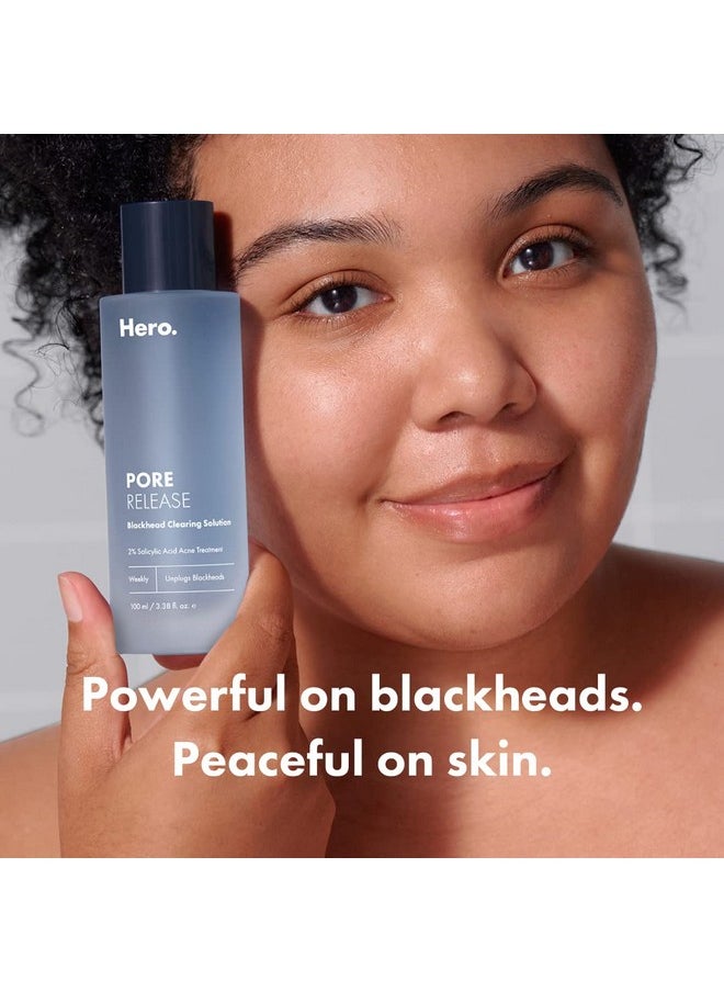 Hero Cosmetics Hero Cosmetics Pore Release Blackhead Clearing Solution - Exfoliating Toner Featuring BHA, PHA, AHA and 2% Salicylic Acid (100 ml)  - Image 2
