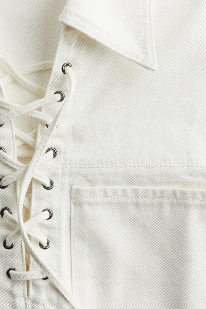 H&M Lace-up denim dress