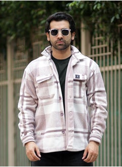 Maniac Maniac Men Checkered Fullsleeve Polyester Blend Fleece Shacket  - Image 1