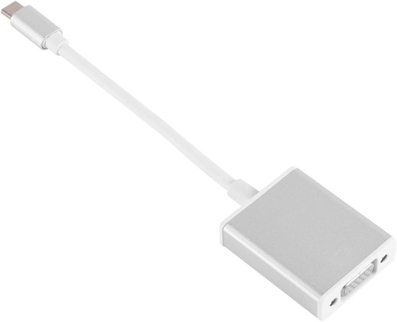 محول من USB Type-C إلى VGA قابل للتثبيت التلقائي، مغلف من الألمنيوم، مخصص لأجهزة اللابتوب بحجم 12 بوصة، للاستخدام في العروض التقديمية وغرف الاجتماعات (لون ذهبي/فضي) - Image 5