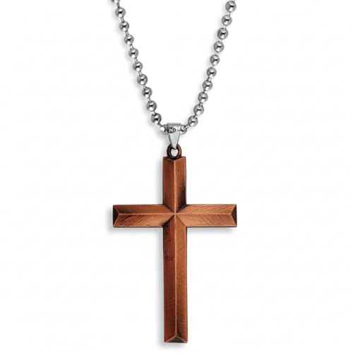 M Men Style Religious Christ Cross Brown Zinc and Metal Car Hanging for Men and Women cardecor-SPn20211279 - Image 2