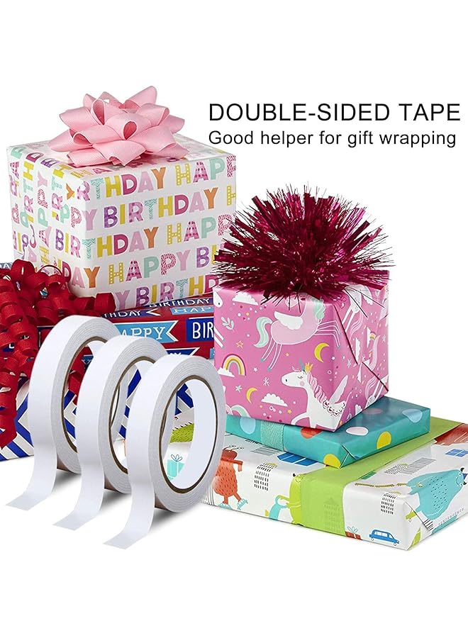 erorex Double Sided Tape For Crafts Scrapbooking Easy Tear By Hand 3 5 Inch By 98Ft Roll X 3 Rolls Ideal As Gift Wrap Adhesive Cards Making Diy And Office School Stationery Supplies. - Image 4