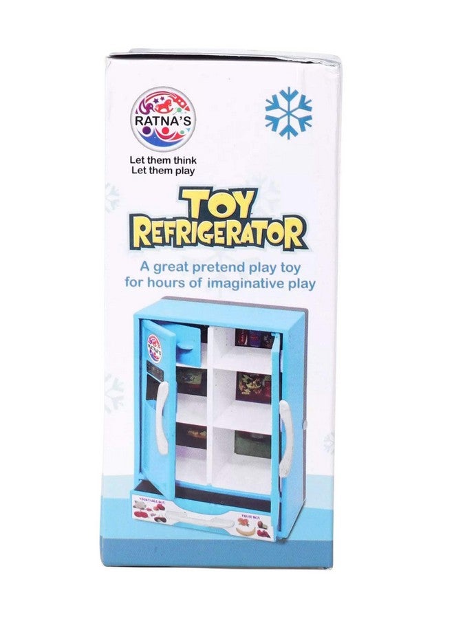 راتاناز لعبة راتنا البلاستيكية، ثلاجة، جهاز مطبخ منزلي، لعبة مصغرة للأطفال، لون أزرق - Image 5