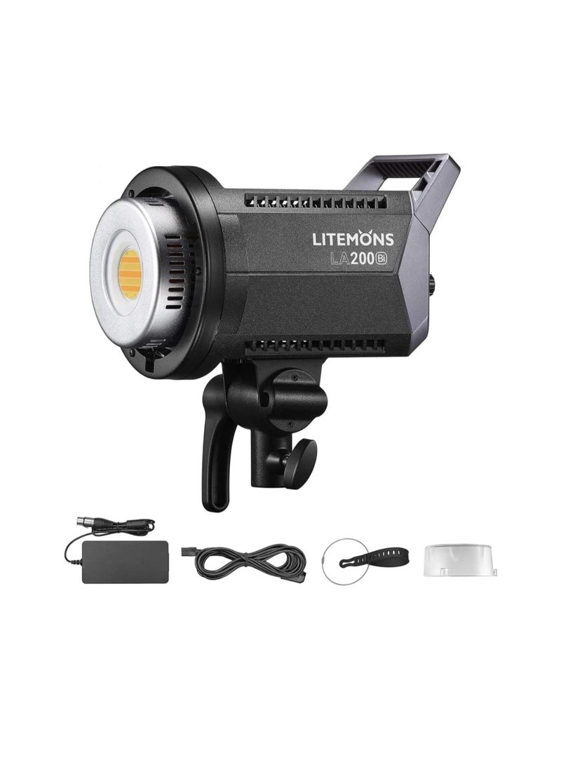 جودوكس إضاءة فيديو LED ثنائية اللون Godox Litemons LA200Bi بقدرة 200 واط بدرجة حرارة لون 2800K-6500K مع قاعدة Bowens وتحكم عبر التطبيق - Image 3