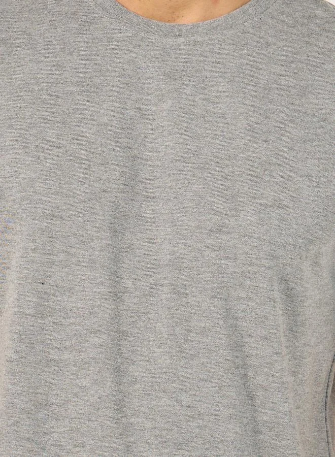 Styli Solid Regular Fit Cotton Rich T-Shirt