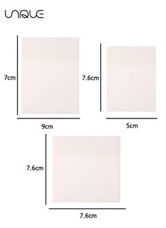 Unique 3 Pack Small Medium Large Transparent Sticky Notes Pad Waterproof Memo Marks for Books Message Reminder - for Books Annotation and Tracing, See Through Sticky Notes  - Image 2