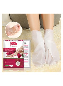 ALIVER Pack of 3 Rose Exfoliating Foot Mask  - Image 5