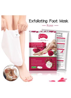 ALIVER Pack of 3 Rose Exfoliating Foot Mask  - Image 4