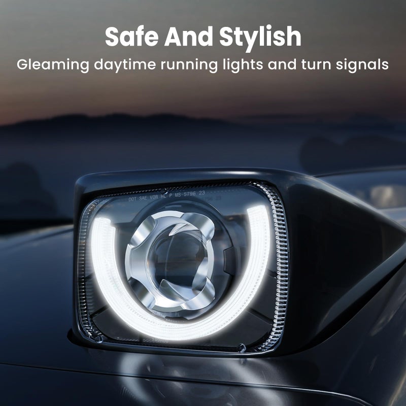 HWSTAR 2026 2000% Bright 5x7 7x6 H6054 Led Headlights Compatible w/Jeep Wrangler YJ Cherokee XJ [DOT][Anti-glare][DRL Turn Signal] Sealed Beam Ford Chevy Express GMC Savana Toyota Nissan D21 etc - Image 5
