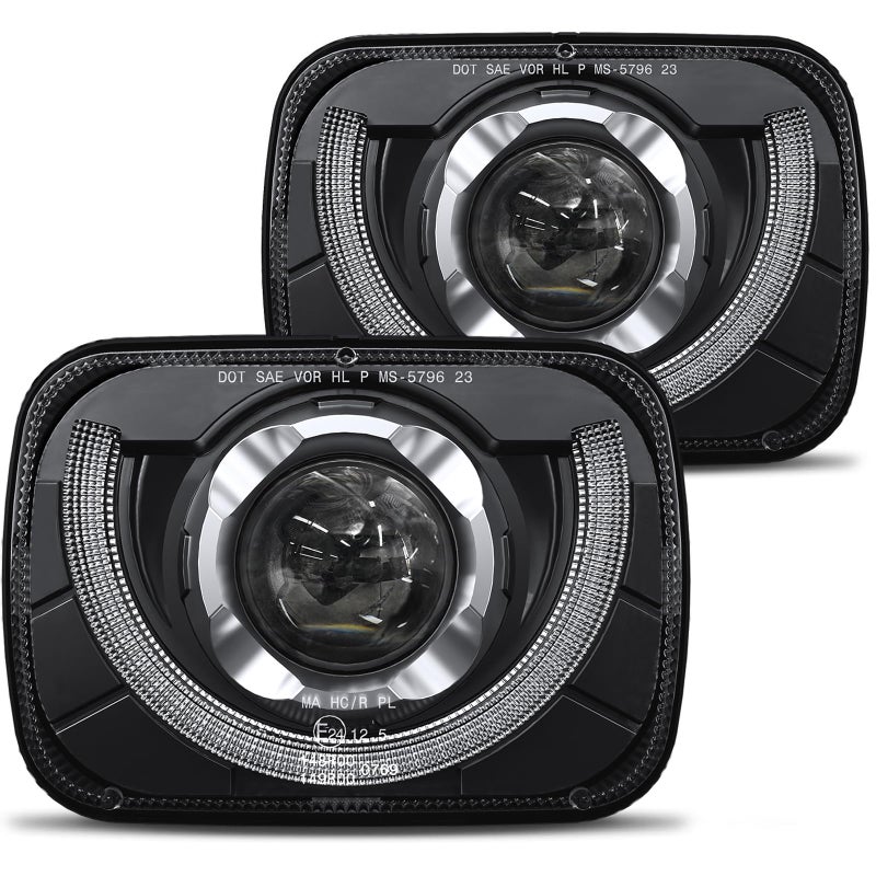 HWSTAR 2026 2000% Bright 5x7 7x6 H6054 Led Headlights Compatible w/Jeep Wrangler YJ Cherokee XJ [DOT][Anti-glare][DRL Turn Signal] Sealed Beam Ford Chevy Express GMC Savana Toyota Nissan D21 etc - Image 1