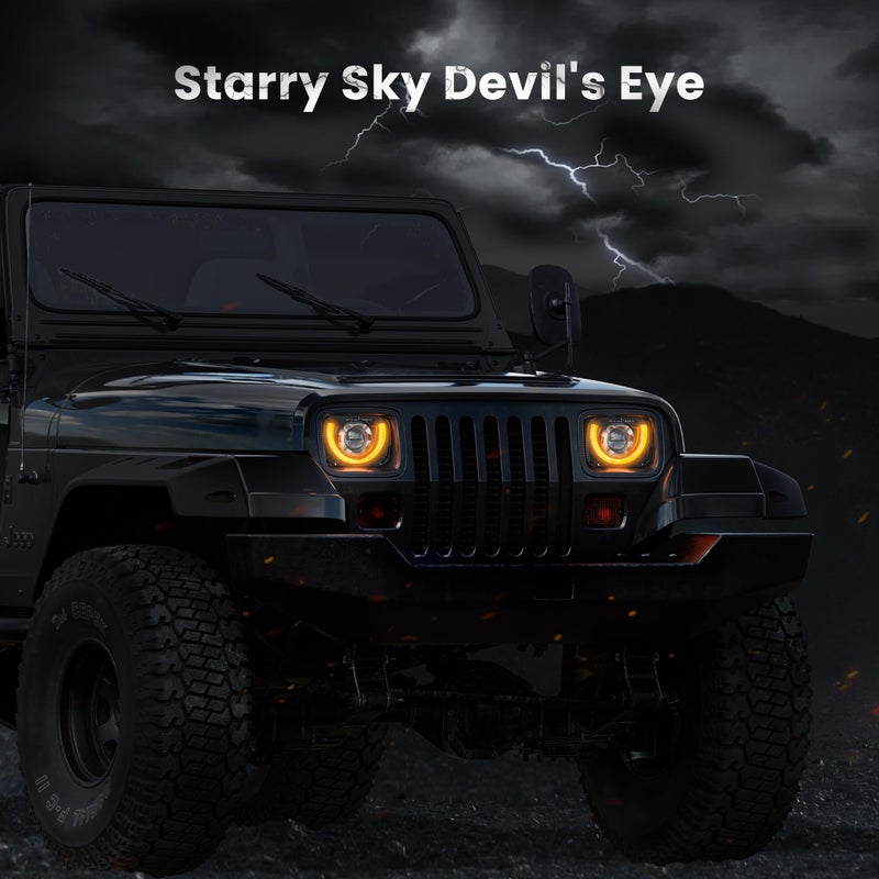 HWSTAR 2026 2000% Bright 5x7 7x6 H6054 Led Headlights Compatible w/Jeep Wrangler YJ Cherokee XJ [DOT][Anti-glare][DRL Turn Signal] Sealed Beam Ford Chevy Express GMC Savana Toyota Nissan D21 etc - Image 2