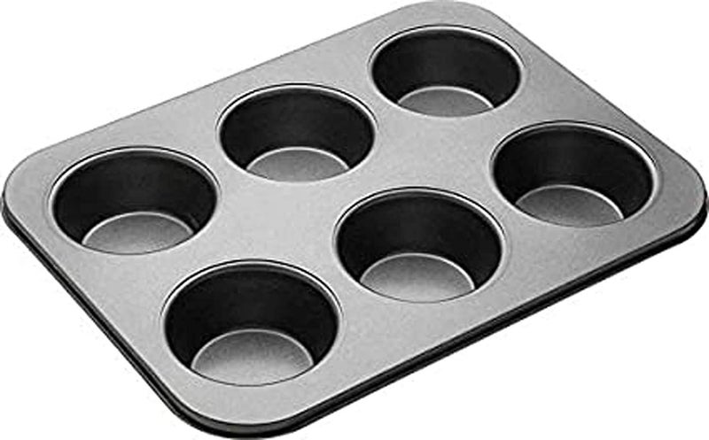 RINKLE TRENDZ Teflon Non Stick Aluminium Muffin TrayCup Cake Tray 6 Cups - Image 1