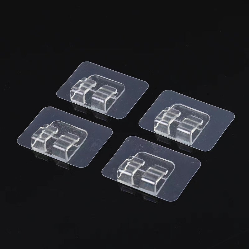 Clear Adhesive Wall Hooks for Kitchen Bath 4*6 foot pad fixing clip