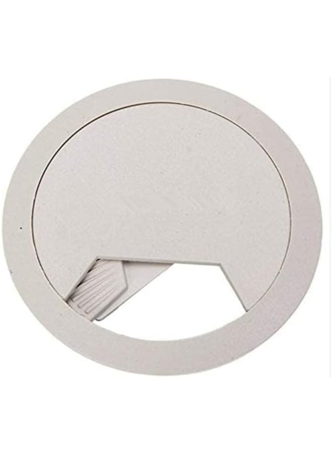 Royal Apex Plastic Grommet Computer Cable Tidy Desk Table Pc Outlet Wire Cover Pack Of 3 (60Mm, White)  - Image 2