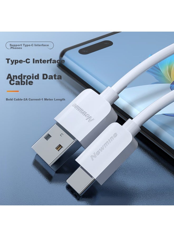 Newmine Type-c Data Cable Usb-c Android Phone Charger Cable Compatible With Xiaomi 8/huawei P30/mate20/honor V20 - Image 2